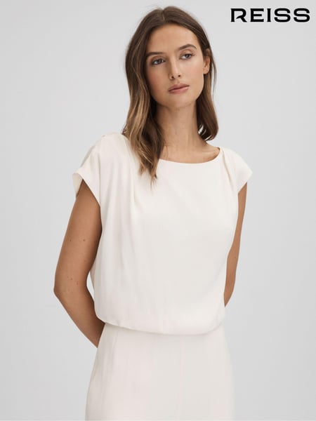 Reiss Ivory Aurelia Draped Jumpsuit (Q97181) | € 434