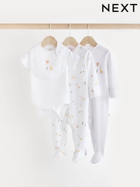 White Organic Cotton Baby 5 Piece Set (0-9mths) (Q97749) | € 23