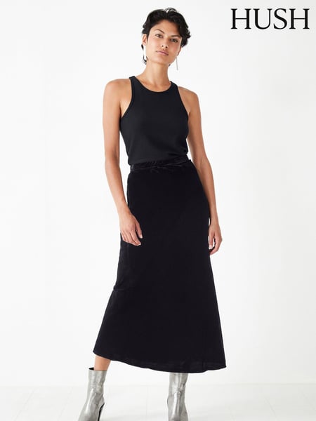 Hush Black Simone Velvet Skirt (Q98289) | € 21
