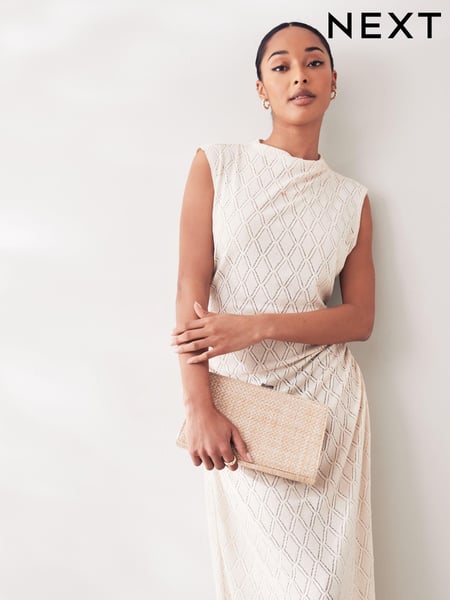 Gold Raffia Clutch Bag (Q98877) | € 15