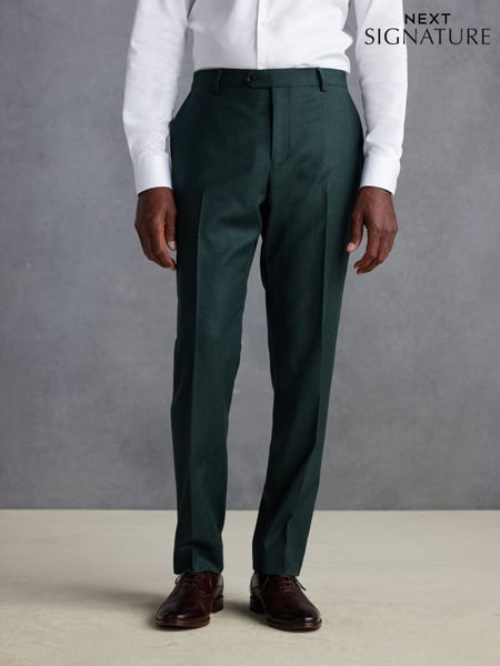 Green Signature Zignone Flannel Suit Trousers (Q99036) | € 149