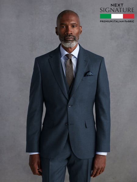 Blue Signature Zignone Flannel Suit Jacket (Q99066) | € 222
