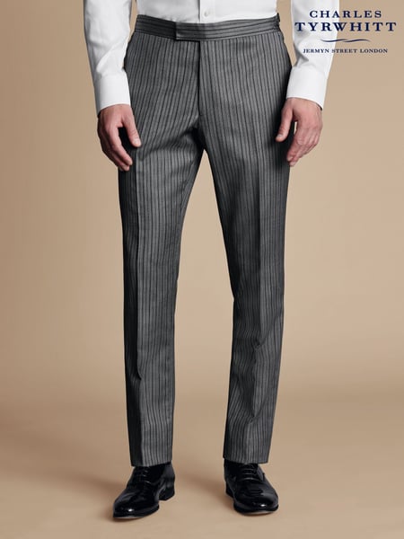 Charles Tyrwhitt Black Slim Fit Stripe Morning Suit: Trousers (Q99303) | € 234