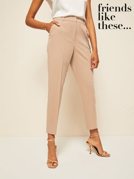 Friends Like These Neutral Camel Petite Tailored Ankle Grazer Trousers (R84003) | € 21