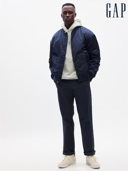 Gap Navy Blue Straight Fit Stretch Essential Chino Trousers (R96977) | € 62