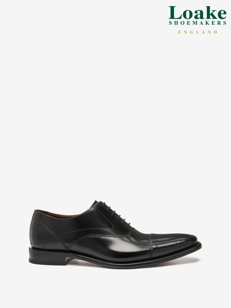 Loake Black Sharp Polished Leather Toe Cap Oxford Shoes (T02879) | € 304