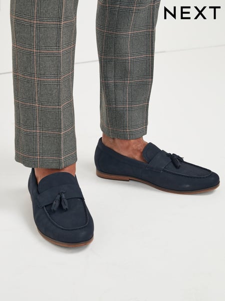 Navy Blue Tassel Loafers (T04747) | € 11