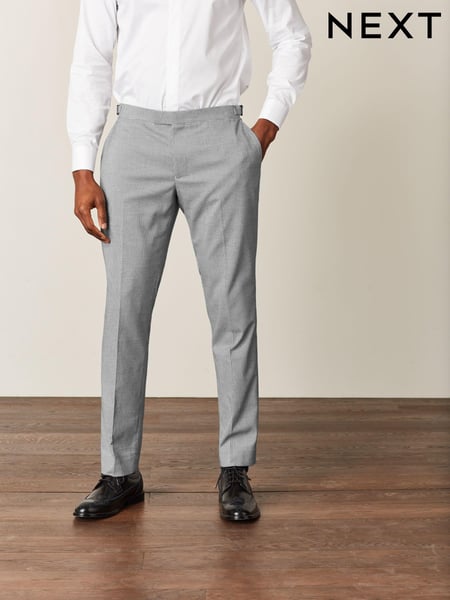 Black and White Slim Fit Morning Suit: Trousers (T06232) | € 52