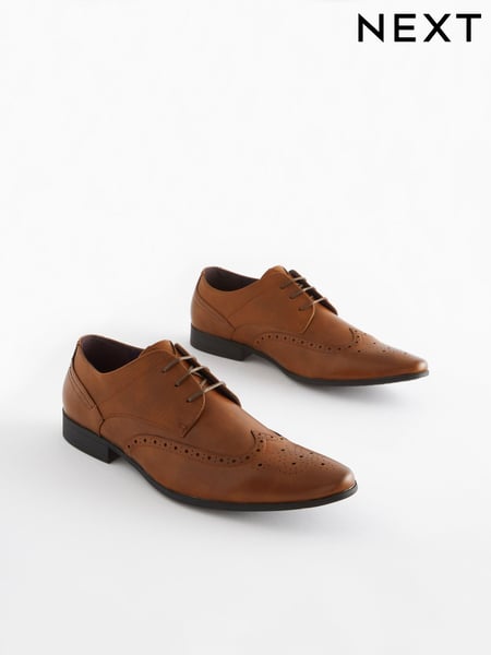 Tan Brown Brogue Shoes (T12362) | € 23