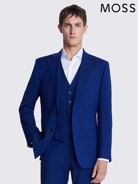 MOSS Royal Blue Tailored Fit Royal Blue Suit Jacket (T16680) | € 295