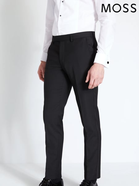 MOSS Black Regular Fit Dress Trousers (T16776) | € 156