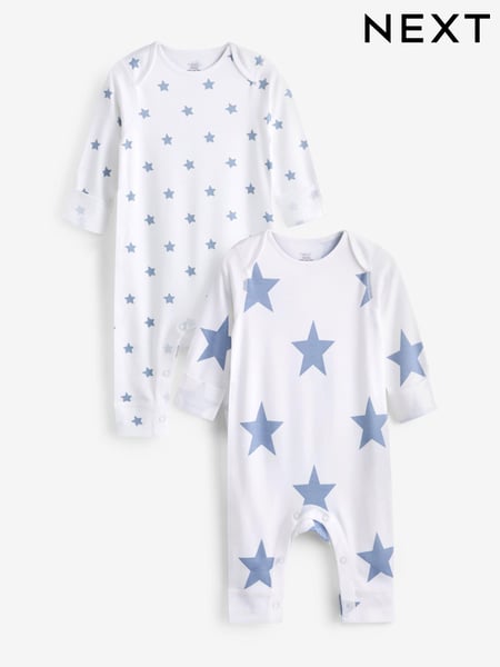 Blue Star Baby Kind To Skin Sleepsuits 2 Pack (0-2yrs) (T34541) | € 26 - € 28