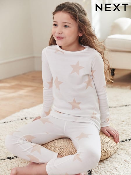 Pink/White Star 2 Pack Kind To Skin Pyjamas Set (12mths-12yrs) (T36617) | € 34 - € 47