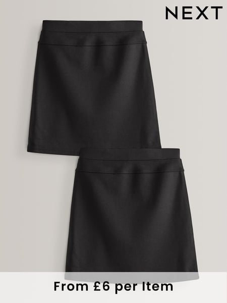 Black 2 Pack Pull-On Jersey Stretch School Pencil Skirts (3-17yrs) (T40840) | € 17 - € 37