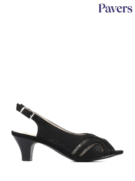 Pavers Black Pavers Black Slingback Evening Heels (T52156) | € 59