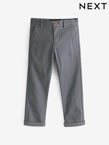 Charcoal Grey Regular Fit Stretch Chino Trousers (3-17yrs) (T55747) | € 16 - € 23