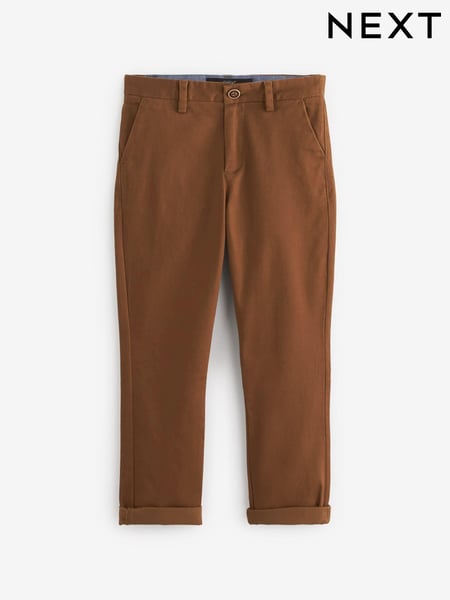 Ginger/Tan Brown Regular Fit Stretch Chino Trousers (3-17yrs) (T55750) | € 16 - € 23