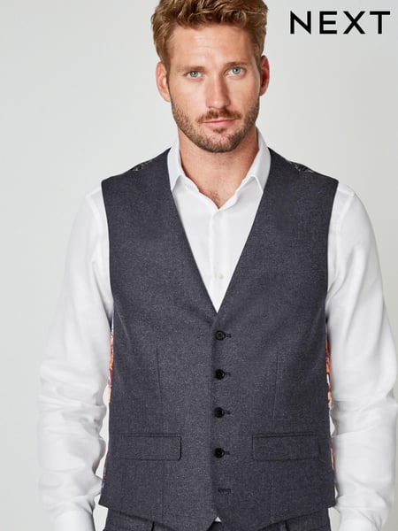 Navy Donegal Suit Waistcoat (T59166) | € 17