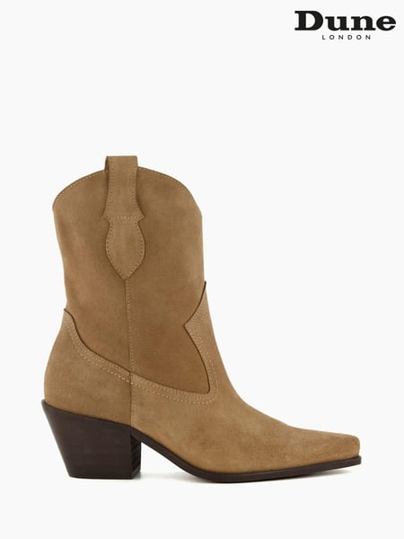 Dune London Brown Pardner Pull On Western Boots (T59373) | € 125