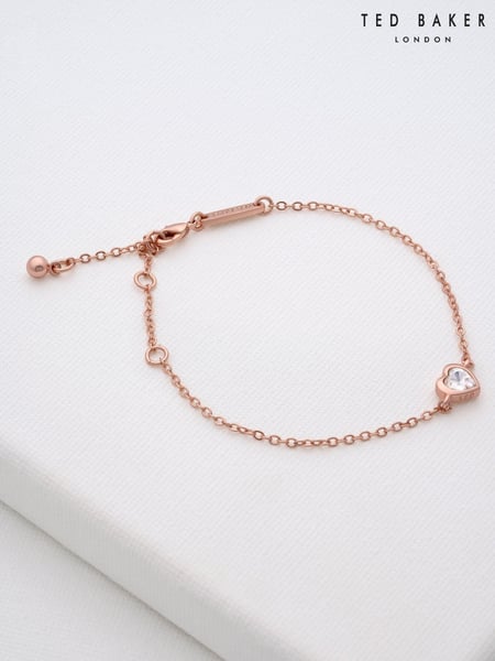 Ted Baker Rose Gold Tone HANSAA: Crystal Heart Adjustable Bracelet (T60195) | € 47