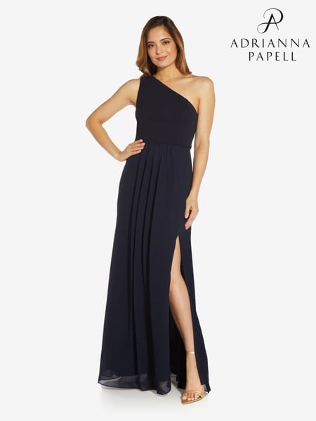 Adrianna Papell One Shoulder Chiffon Gown (T61483) | € 217