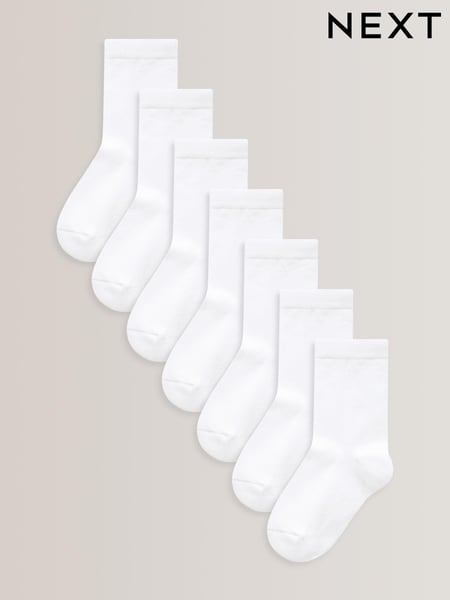 White 7 Pack Cotton Rich Socks (T77755) | € 11 - € 14