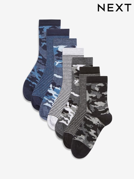 Blue Camouflage/Stripes Rich Socks 7 Pack (T77910) | € 13 - € 16