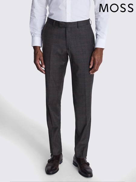 MOSS Grey Tailored Fit Check Suit: Trousers (T79950) | € 172