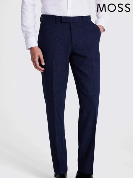 MOSS Blue Slim Fit Donegal Suit Trousers (T79956) | € 140