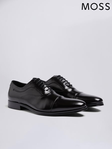 MOSS Black John Guildhall Oxford Shoes (T80393) | € 201