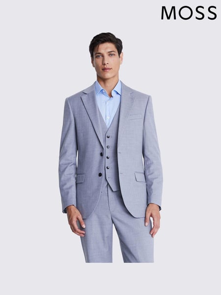 MOSS Grey Stretch Suit (T81131) | € 201