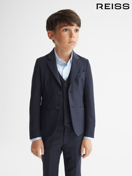 Reiss Navy Hope Junior Modern Fit Mixer Blazer (T84667) | € 153