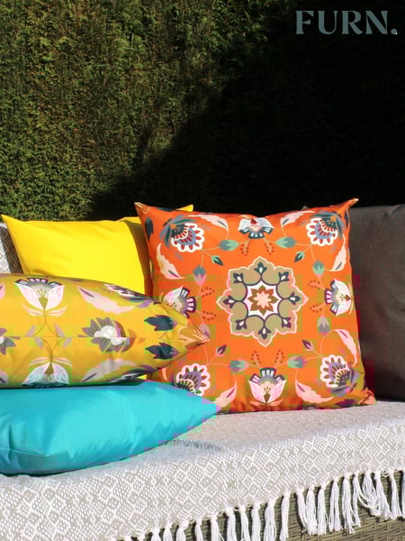 furn. Folk Flora Water Resistant Outdoor Cushion (T91725) | 23 €
