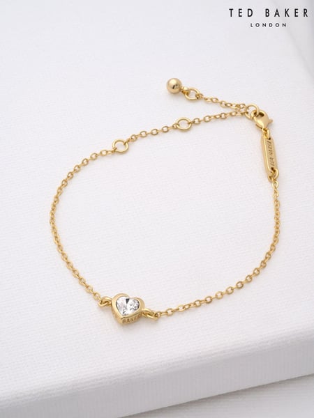 Ted Baker Gold Tone HANSAA: Crystal Heart Adjustable Bracelet (U12190) | € 47