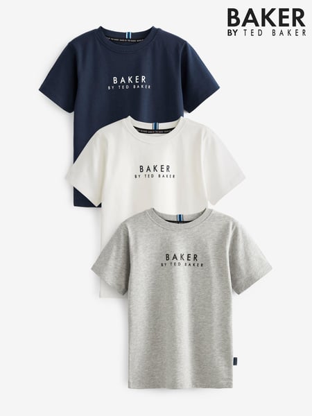 Baker by Ted Baker 100% Cotton T-Shirts 3 Pack (U17200) | € 47 - € 53