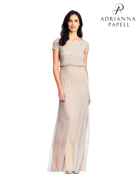 Adrianna Papell Blouson Beaded Dress (U24576) | € 359