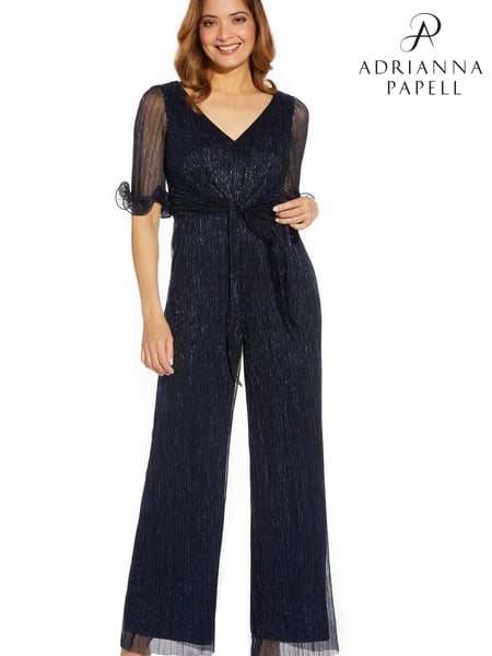 Adrianna Papell Stardust Pleated Soft Jumpsuit (U27889) | € 76