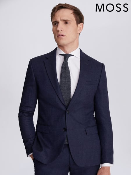 MOSS Blue Slim Fit Twisted Suit (U34164) | € 248