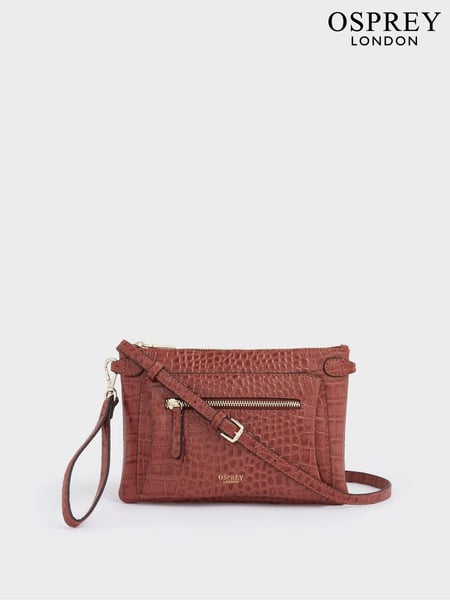 Osprey London The Ruby Leather Cross-Body Cognac Clutch (U43201) | € 117