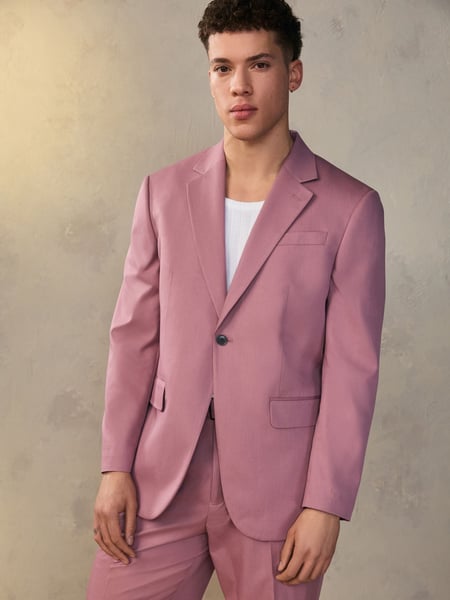 Pink Relaxed Fit EDIT Slouchy Style Suit Jacket (U60346) | € 23