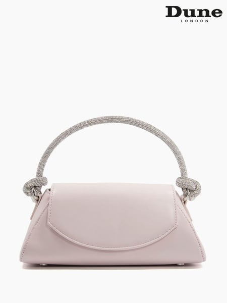 Dune London Cream Brynley Diamanté Tubular Hand Bag (U66898) | € 66
