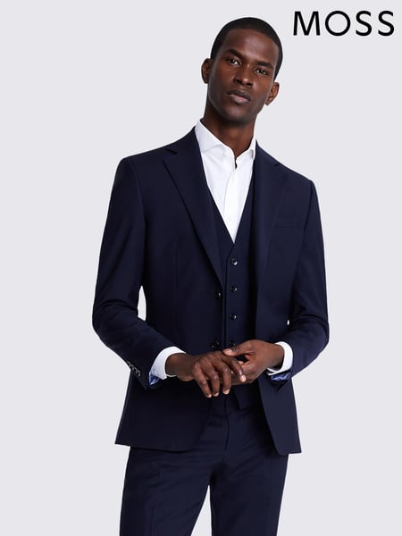 MOSS Dark Navy Blue Tailored Fit Suit (U67889) | € 139
