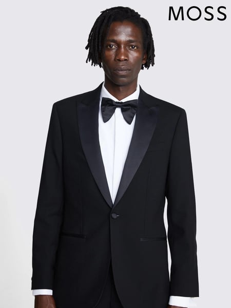 MOSS Black Tailored Fit Tuxedo Suit: Jacket (U67978) | € 342