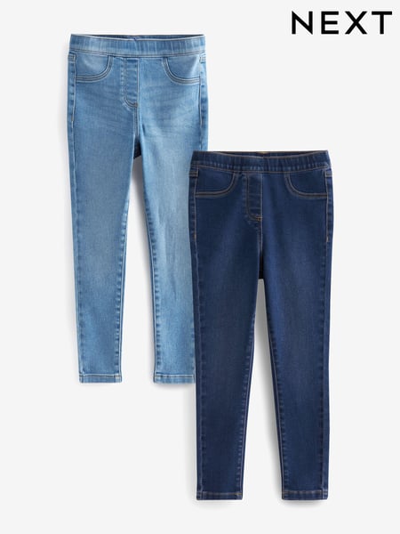 Blue Elasticated Waist Jeggings 2 Pack (3-16yrs) (U74468) | € 28 - € 35