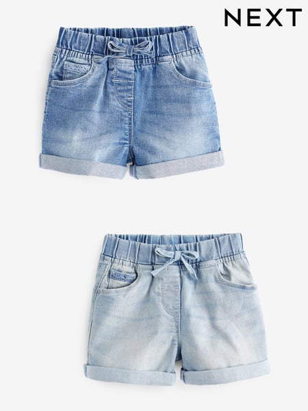 Denim Dark Wash 2 Pack Elasticated Waist Shorts (3mths-10yrs) (U75419) | € 24 - € 30