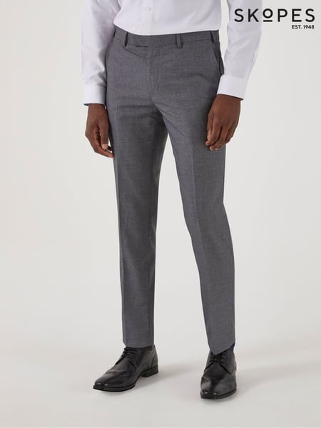 Skopes Light Grey Harcourt Tapered Fit Suit Trousers (U84230) | € 86