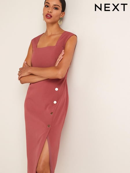 Pink Tailored Midi Pencil Dress (U85389) | € 24