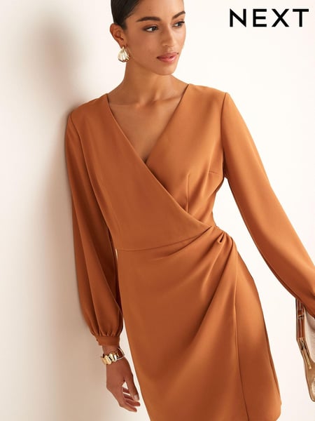 Bronze Tailored Crepe Mini Dress (U85400) | € 34