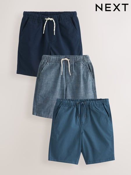 Blue 3 Pack Pull-On Shorts (3-16yrs) (U89391) | € 27 - € 48