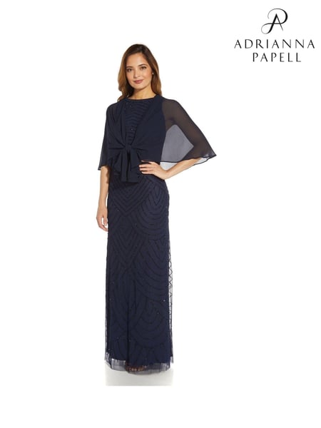 Adrianna Papell Blue Chiffon Cover-Up (U93264) | € 76